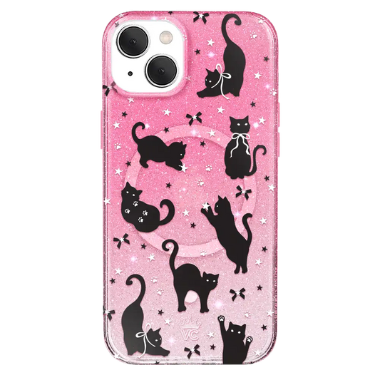 Lucky Kittens Glitter iPhone Case