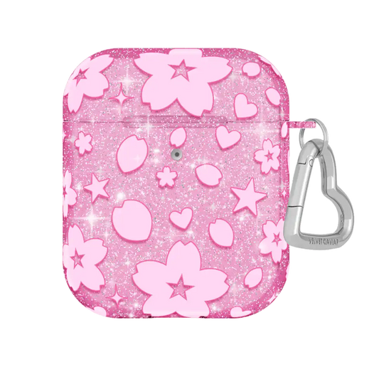 Cherry Blossom Glitter AirPod Case