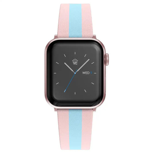 Pink & Blue Stripes Apple Watch Band