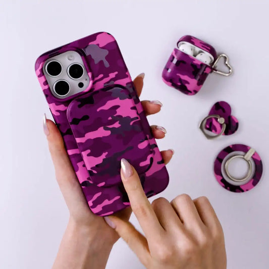Magenta Camo Portable MagSafe Charger Power Pack