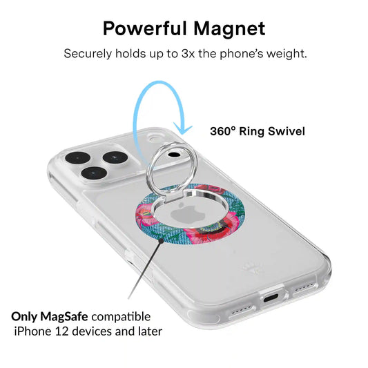 Groovy Floral MagSafe Grip Ring
