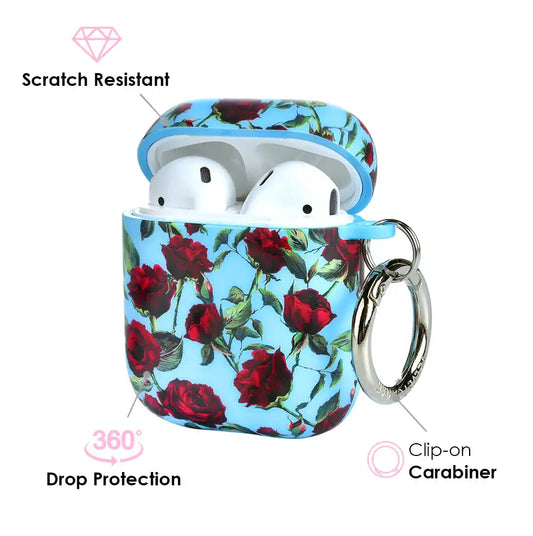 Blue Roses AirPod Case