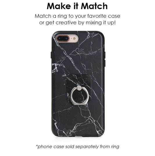 Black Marble Phone Ring