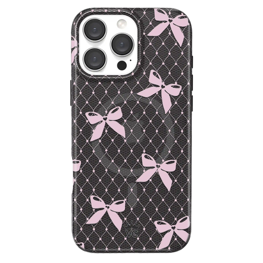 Lacy Pink Bows iPhone Case